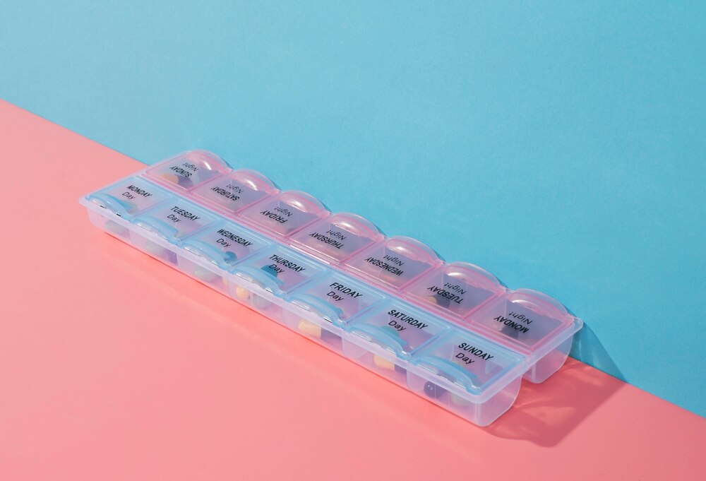 High angle pills box arrangement